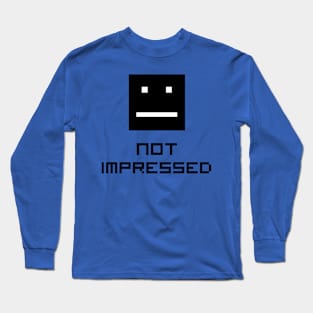 pixel face is not impressed Long Sleeve T-Shirt